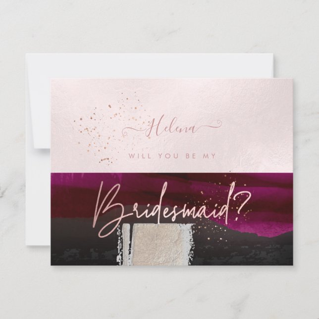 PixDezines Dhalia Red Blush werden Sie .. Bridesma Einladung (Vorderseite)