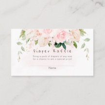 PixDezines Diaper Raffle Blush Rose Anthuriums