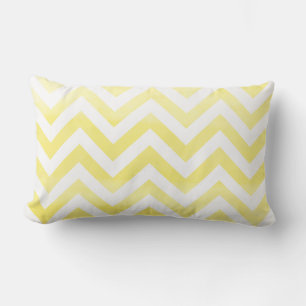 PixDezines digitale Aquarell-Chevron/Citron Lendenkissen