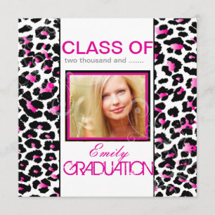 PixDezines diy 2012 graduation, cheetah Einladung