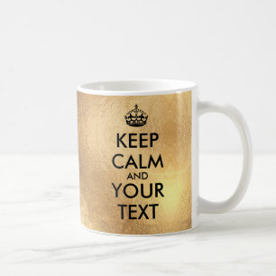 PixDezines DIY Behalte Ruhe/Imitate Farbe Gold/DIY Kaffeetasse