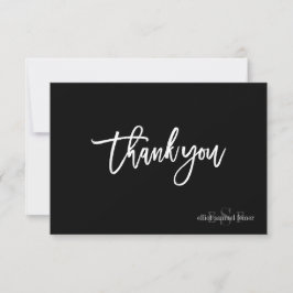 PixDezines DIY Color/Monogram Danke/flach Dankeskarte