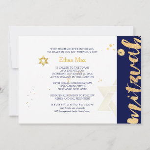 PixDezines DIY color/Stylish Script/Bar Mitzvah Einladung