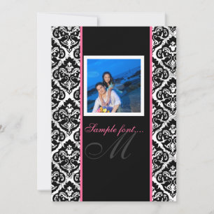 PixDezines diy Ereignis. Monogrammolivia-Damast Einladung