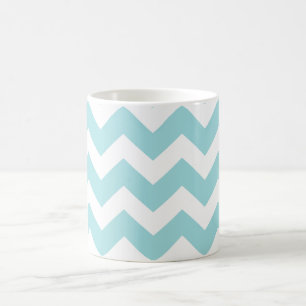 PixDezines DIY Farbe/Aqua/Adj Chevron-Muster Kaffeetasse