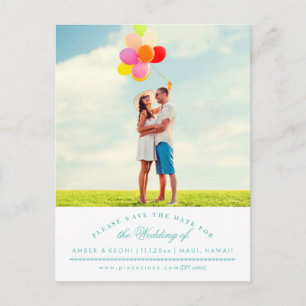 PixDezines DIY Farbe Save the Date Ankündigungspostkarte