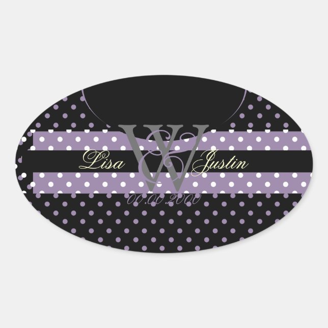 PIxDezines DIY Farben, Dots u. a./Lavendel Ovaler Aufkleber (Vorderseite)