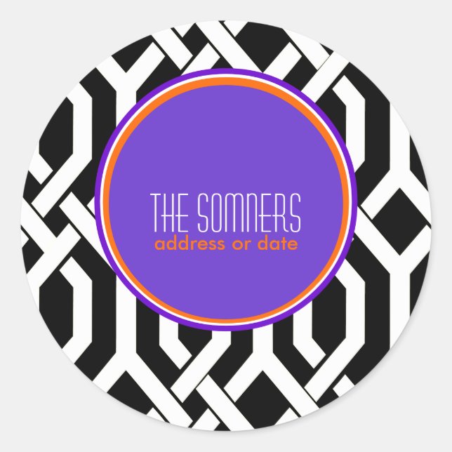 PixDezines DIY Farben, Kew Trellis Runder Aufkleber (Vorderseite)