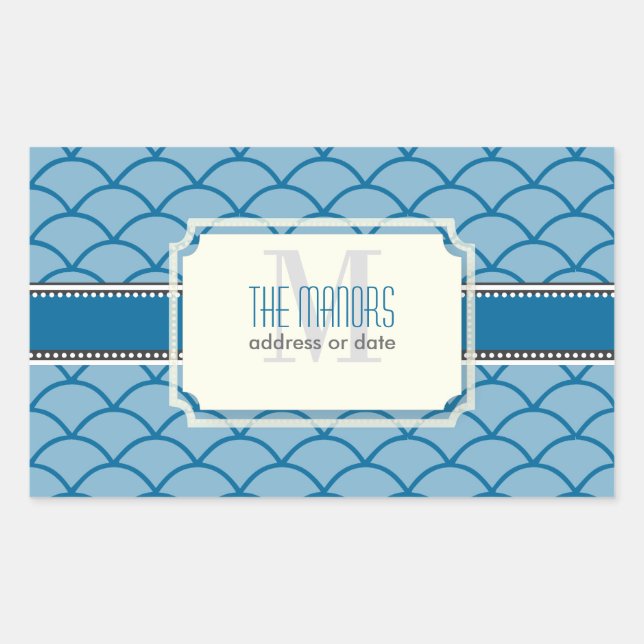 PixDezines DIY Farben/Maßstäbe Trellis Rechteckiger Aufkleber (Vorderseite)