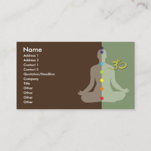 PixDezines diy Farben+Schriftarten Meditation+Om S Visitenkarte