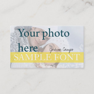 PixDezines DIY Foto+Schriften Visitenkarte