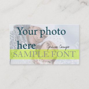 PixDezines DIY Foto+Schriften Visitenkarte