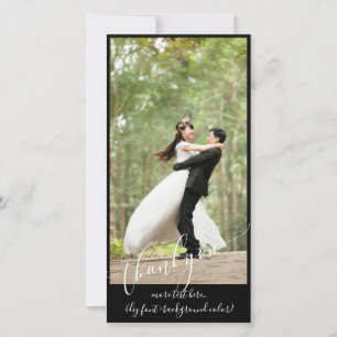 PixDezines DIY-Hintergrund/Danke-Hochzeitsfoto Dankeskarte