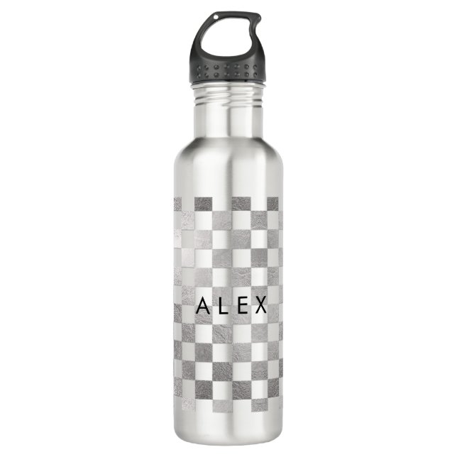 PixDezines DIY Hintergrund/geprüft Trinkflasche (Vorderseite)