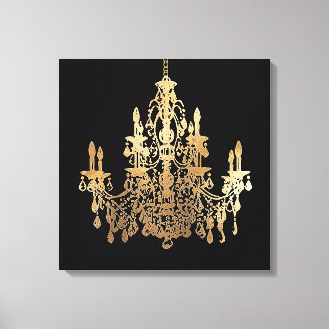PixDezines DIY Hintergrund/Imitate Gold Kronier Leinwanddruck (Vorderseite)