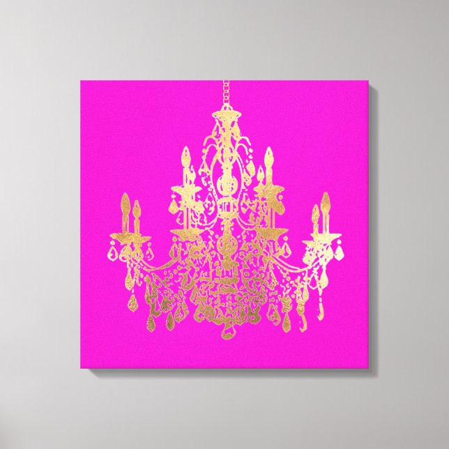 PixDezines DIY Hintergrund/Imitate Gold Kronier Leinwanddruck (Vorderseite)