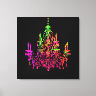 PixDezines DIY Hintergrund/Murano Glas Kronleuchte Leinwanddruck
