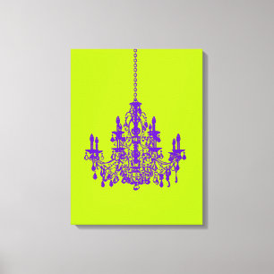PixDezines DIY Hintergrund/violetter Leuchter Leinwanddruck