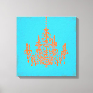 PixDezines DIY-Hintergrundfarbe/Kristall-Kronleuch Leinwanddruck