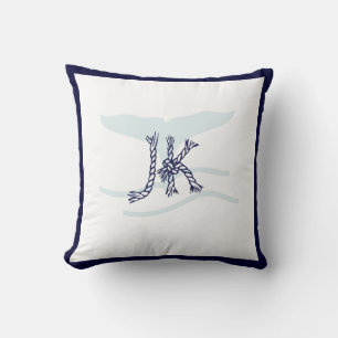 PixDezines DIY MONOGRAMM-WAL+NAUTISCHES SEIL Kissen