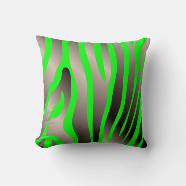 PixDezines diy Neon Hintergrundfarben/Zebra Kissen (Vorderseite)