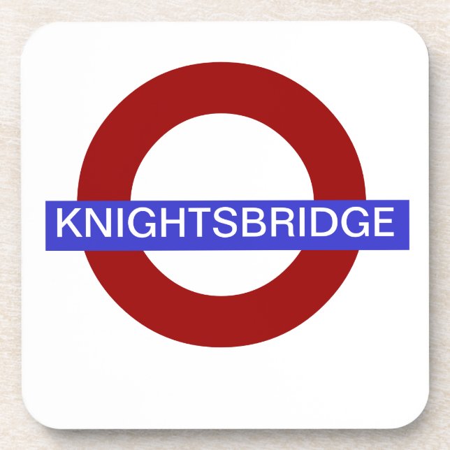 PixDezines DIY text/underground.knightsbridge Untersetzer (Vorderseite)