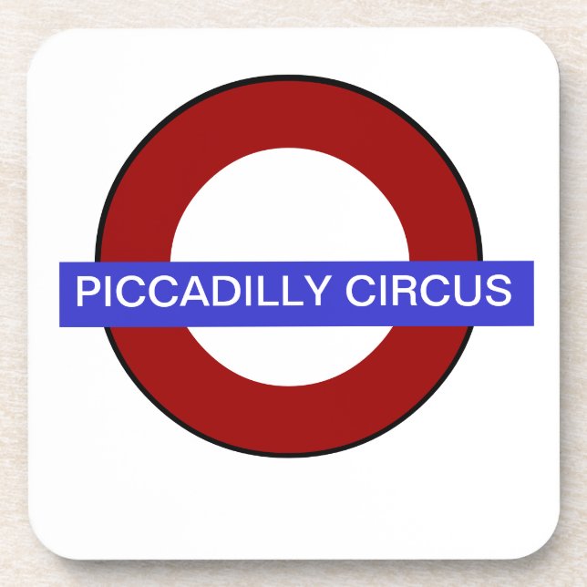 PixDezines DIY text/Untergrund piccadilly Circus Untersetzer (Vorderseite)