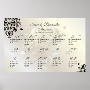 PixDezines Dolcè Damask/Seating Chart/Alpha Poster