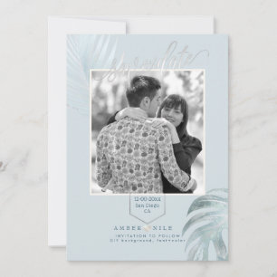 PixDezines Dusty Blue Rett Date/Silver Palms Save The Date