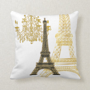 PixDezines eiffelturm/falsches Gold/DIY Farbe Kissen