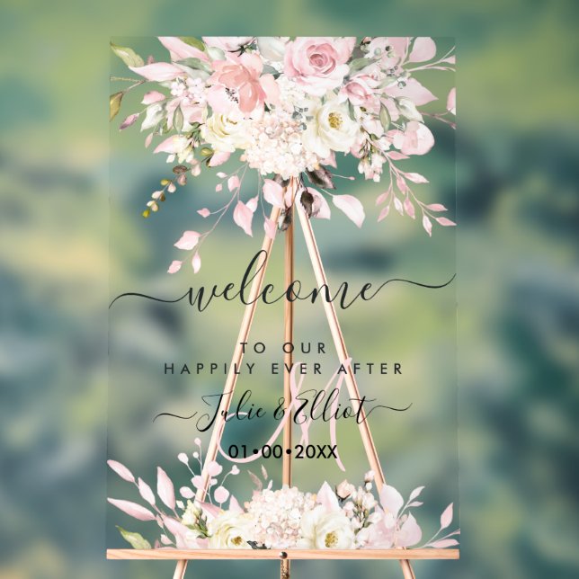 PixDezines Elegant Blush Pink Gum Eukalyptus Acrylschild (Neutral)