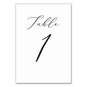 PixDezines Elegant Calligraphy Script No. 1+ Tischnummer