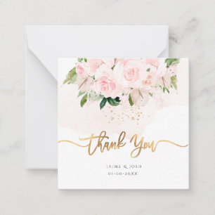 PixDezines Elegant H2 Pale Blush Pink Roses Mitteilungskarte