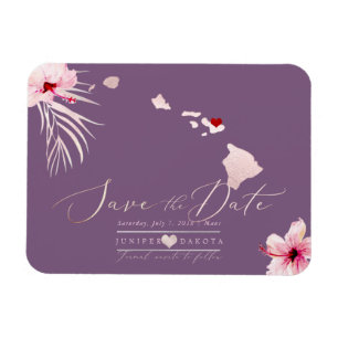 PixDezines Elegant Hawaiian DIY Karte Save the Dat Magnet