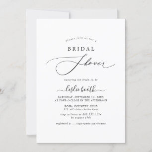PixDezines Elegant Luxe Calligraphy Brautparty Einladung