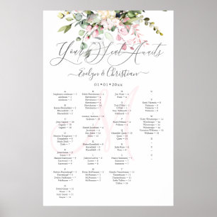 PixDezines Elegant Rosa Blauer Eukalyptus Poster