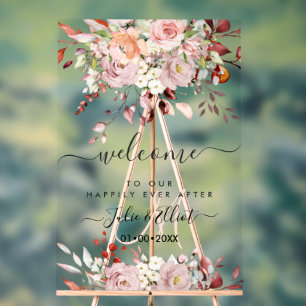 PixDezines Elegant Rust Orange Gum Eukalyptus Acrylschild