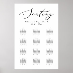 PixDezines Elegante Kalligrafie, Sitzordnung Poster