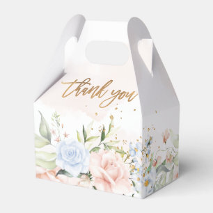 PixDezines Elegante Wasserfarbe Blush Blaue Rosen Geschenkschachtel