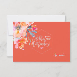 PixDezines Empfang Aquarellblumen Mitzvah ✡ RSVP Karte