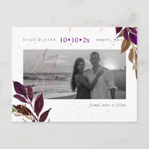 PixDezines Fall Foliage Rettete unser Datum Postkarte
