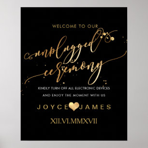 PixDezines Falsches Gold/DIY #UNPLUGGED ZEREMONIE Poster