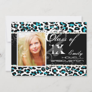 PixDezines-Farben/2012 Grads, Cheetah-Druck Einladung