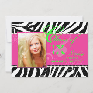 PixDezines-Farben/2016 Graden, Zebradruck Einladung
