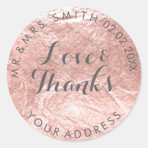 PixDezines FAUX FOIL, PINK CHAMPAGNER/ROSE GOLD Runder Aufkleber