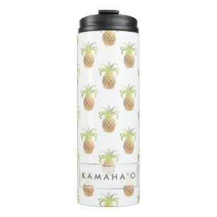 PixDezines Faux Gold Ananas/DIY Hintergrund Thermosbecher
