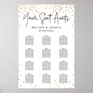PixDezines Faux Gold Konfetti, Sitzordnung Poster