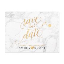PixDezines Faux Gold/Marble/Save our Date
