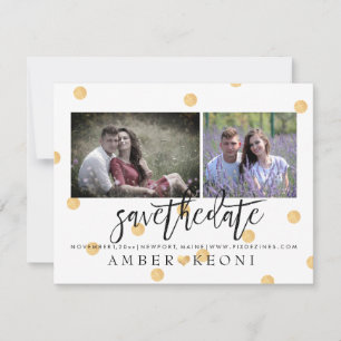 PixDezines Faux Goldene Punkte Save the Date