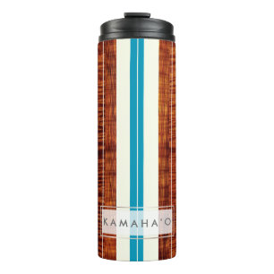 PixDezines Faux Koa Holz Longboard Thermosbecher